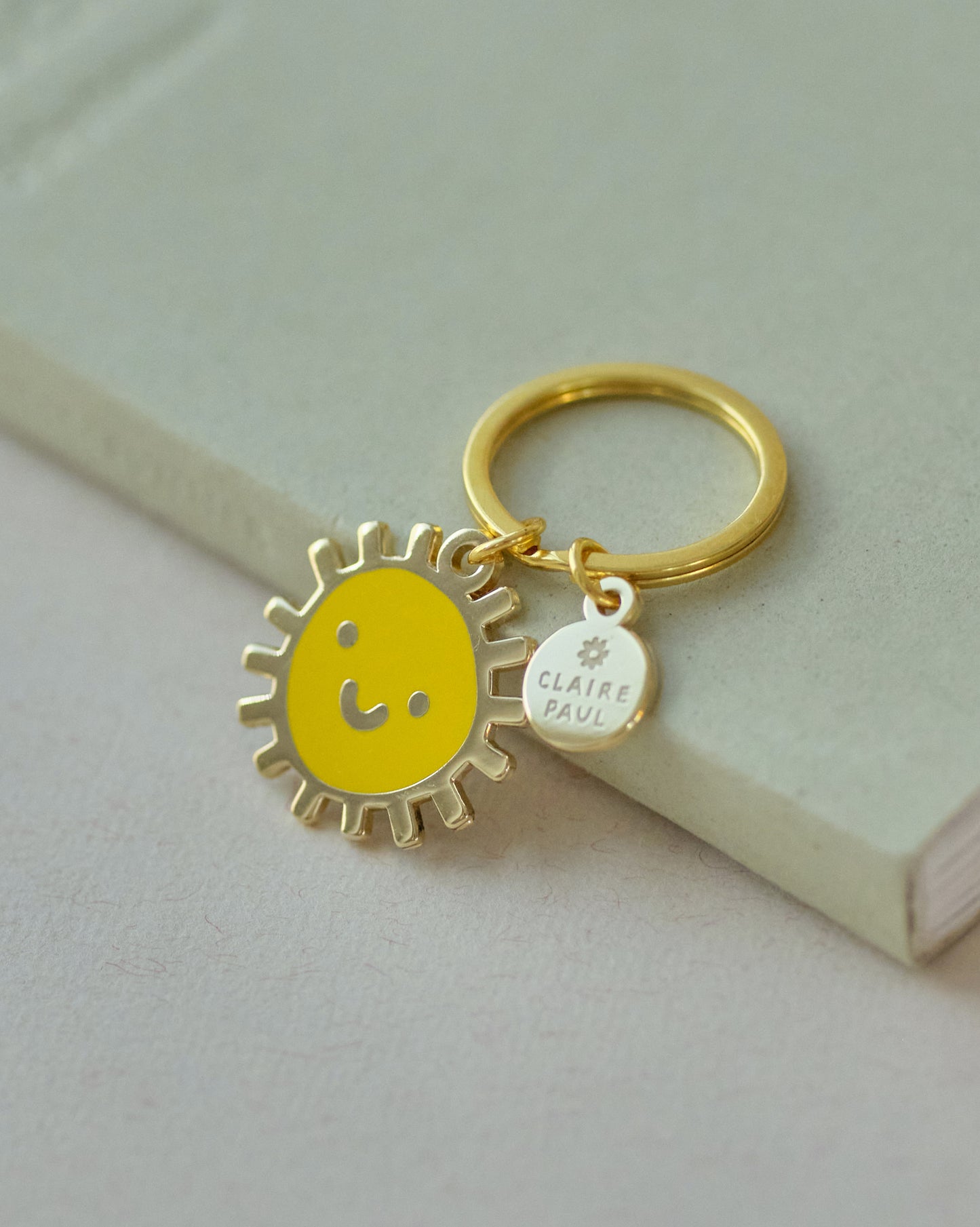 Smiley Sun Keyring Charm