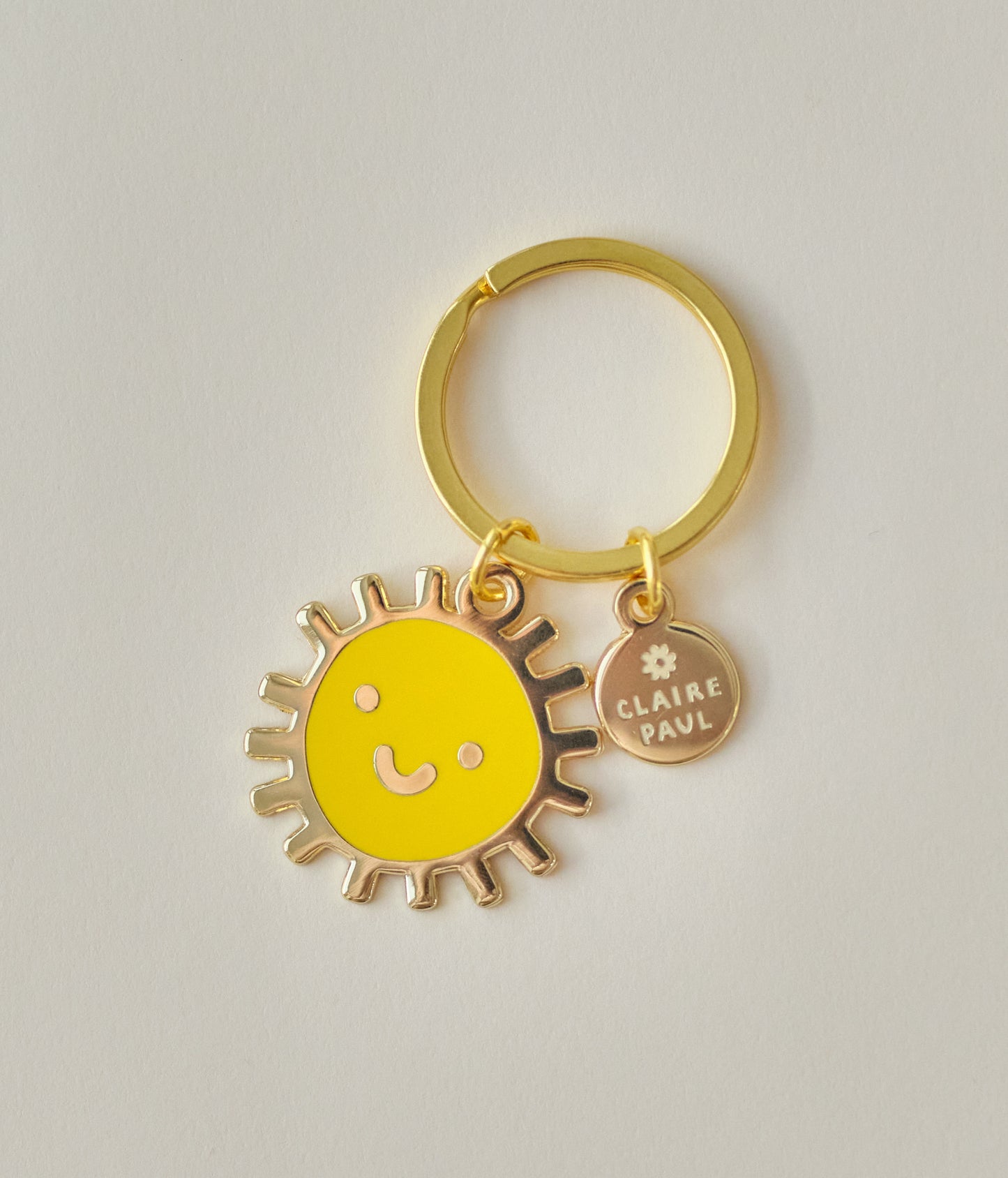 Smiley Sun Keyring Charm