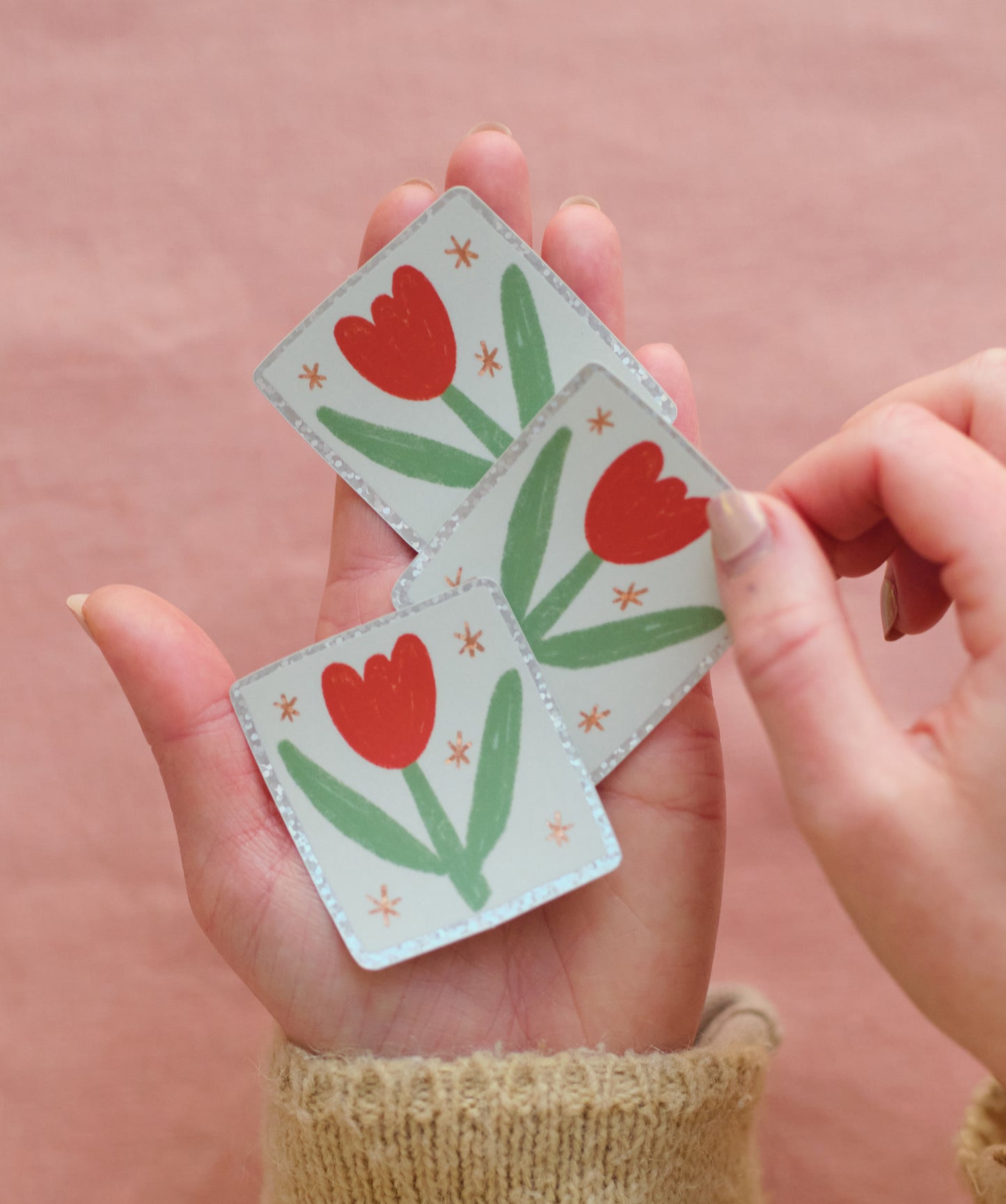 Tulip Holographic Sticker