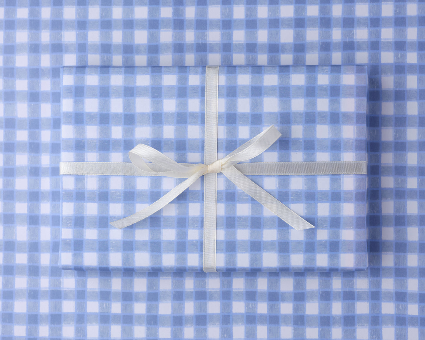 Blue Gingham Wrapping Paper