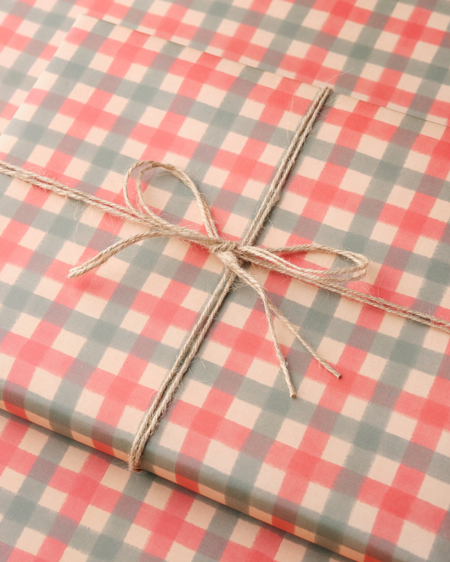 Christmas Gingham Wrapping Paper