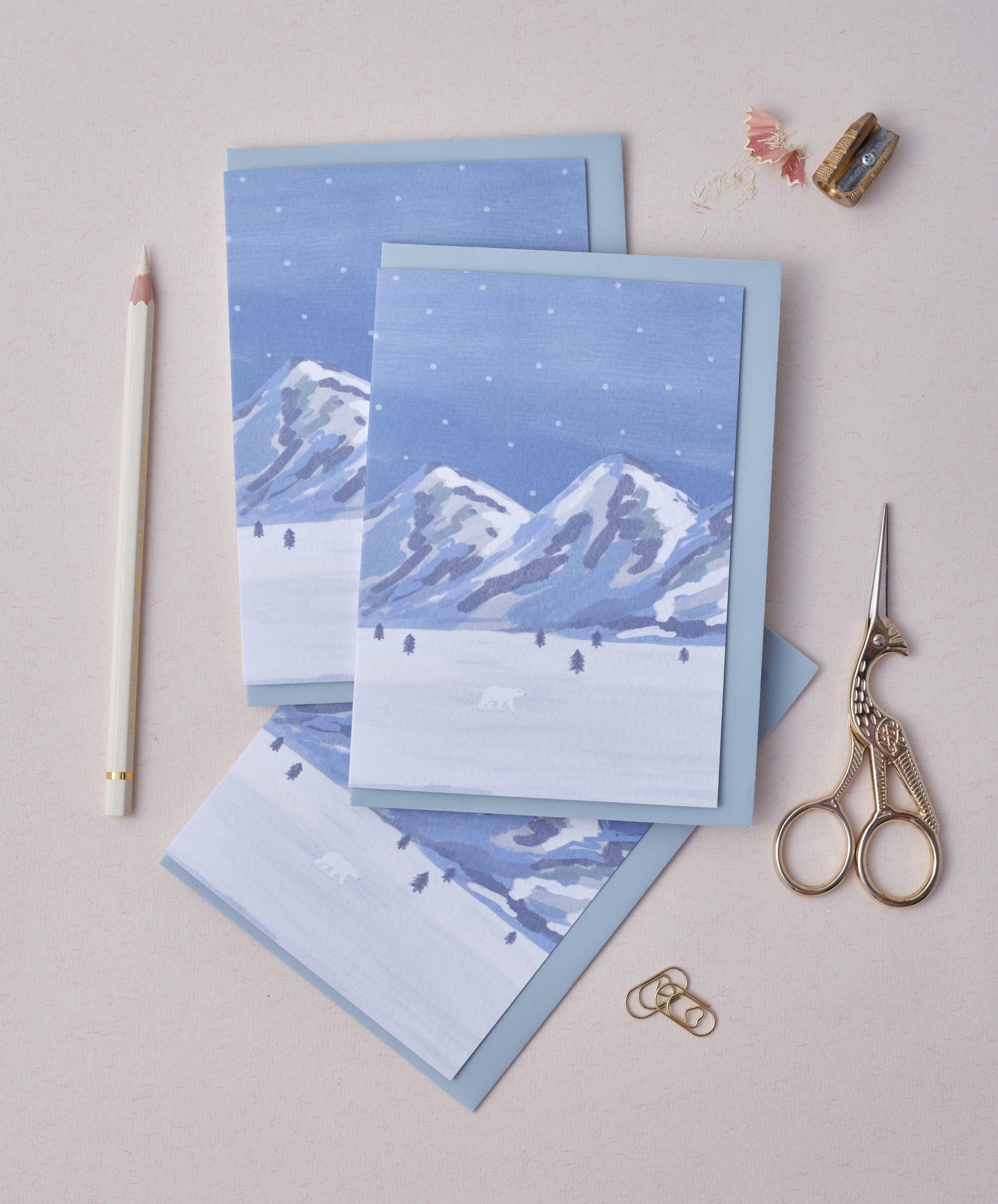 Mountain Polar Bear Christmas Card