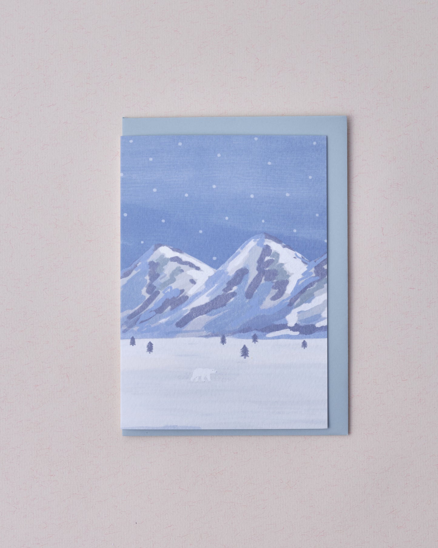Mountain Polar Bear Christmas Card