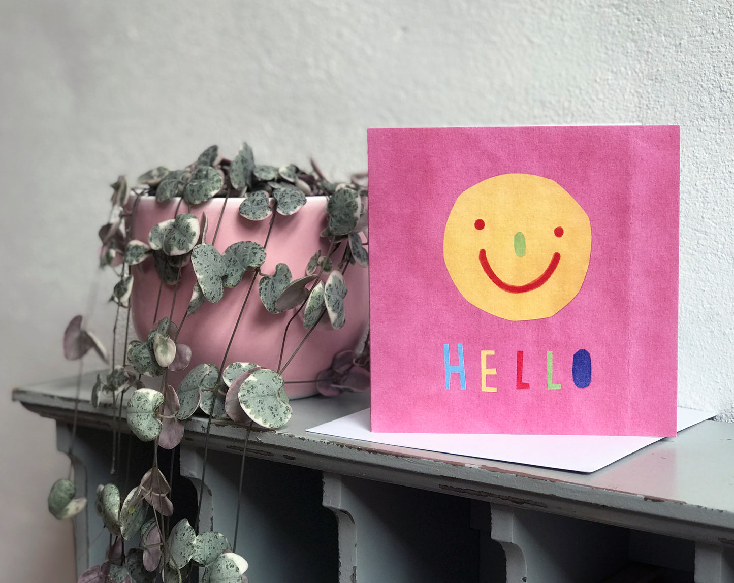 SALE Happy Face Hello Greeting Card