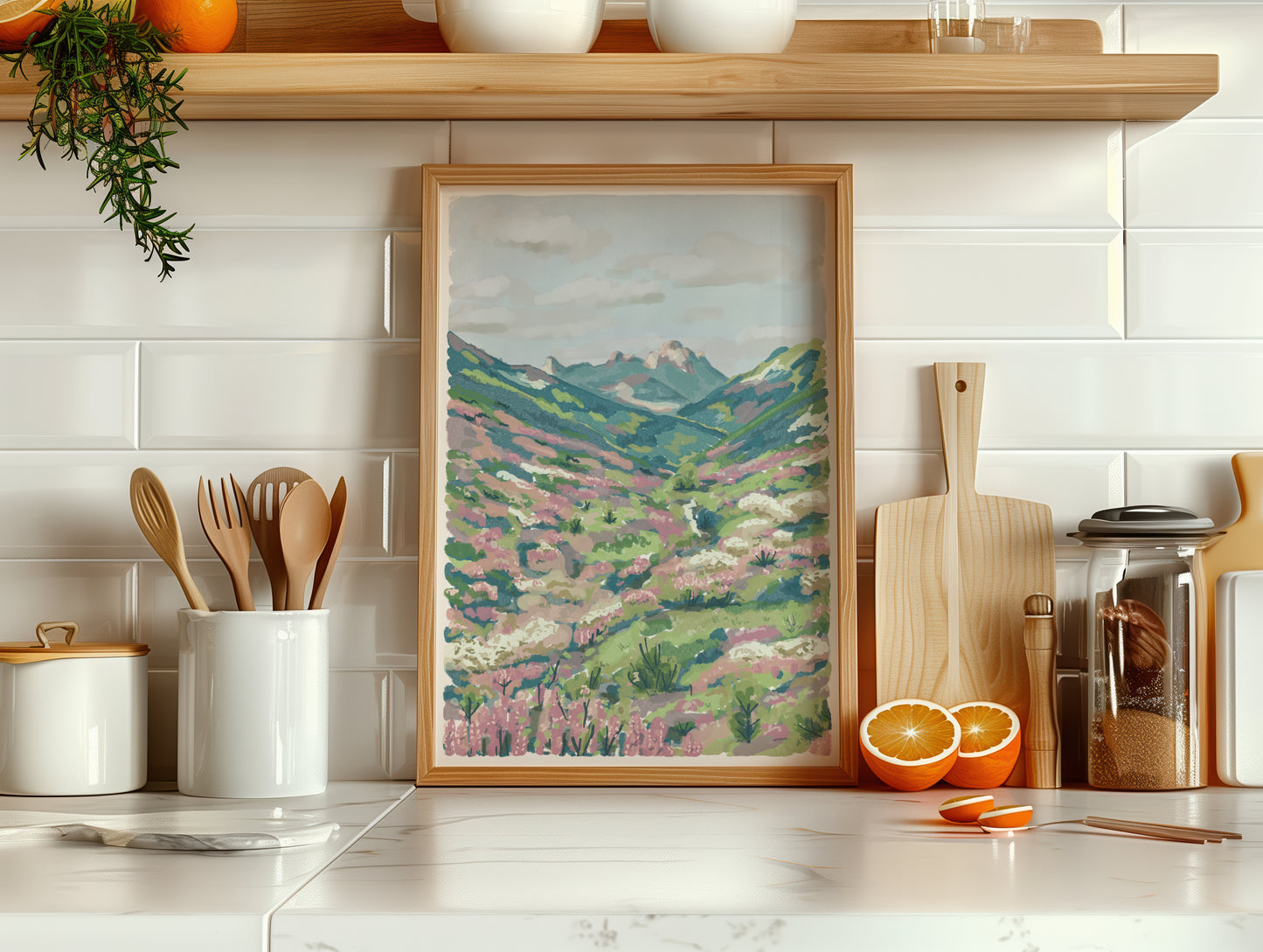Pastel Mountains Art Print