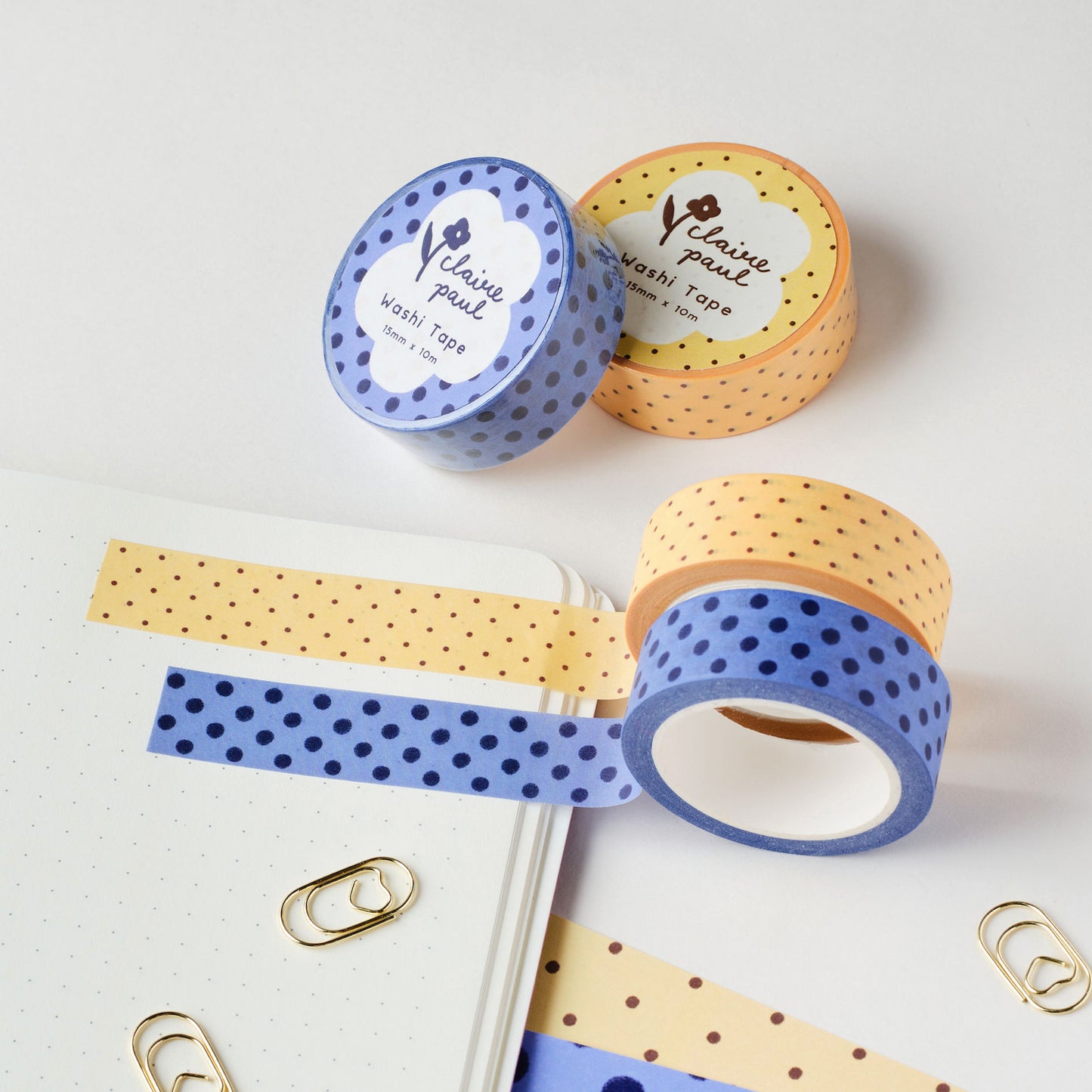 Yellow Polka Dots Washi Tape