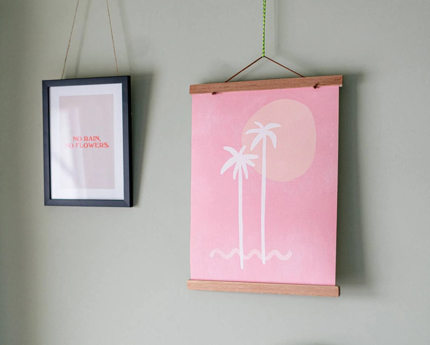 SALE A3 Pink Palm Tree Wall Art Print