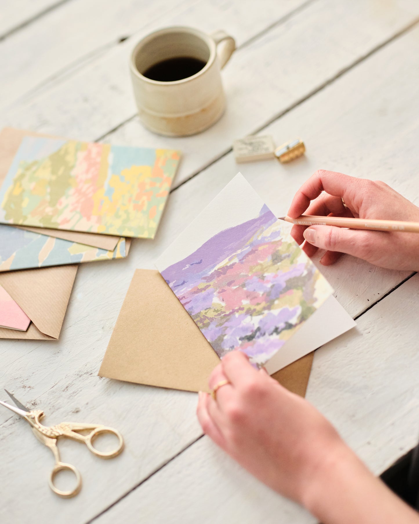 Purple Scottish Hills Card