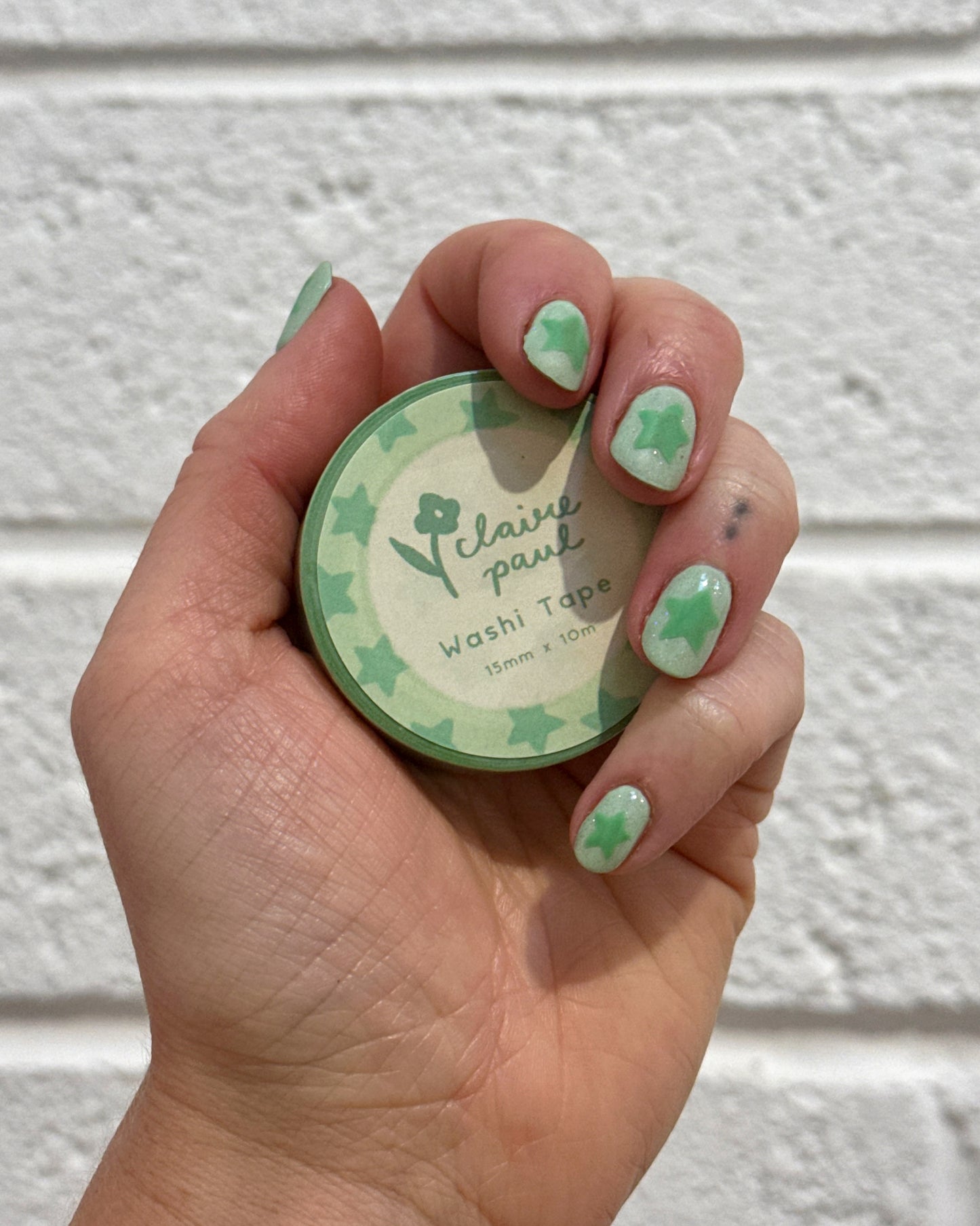 Green Stars Washi Tape