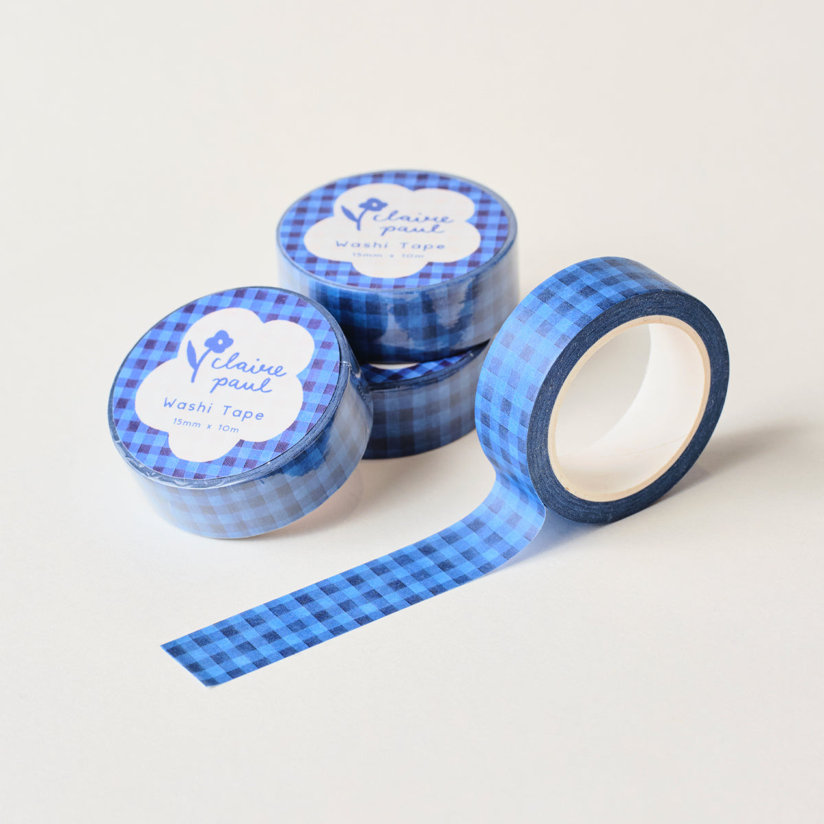 Blue Check Washi Tape