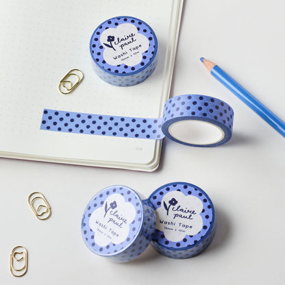 Blue Polka Dot Washi Tape