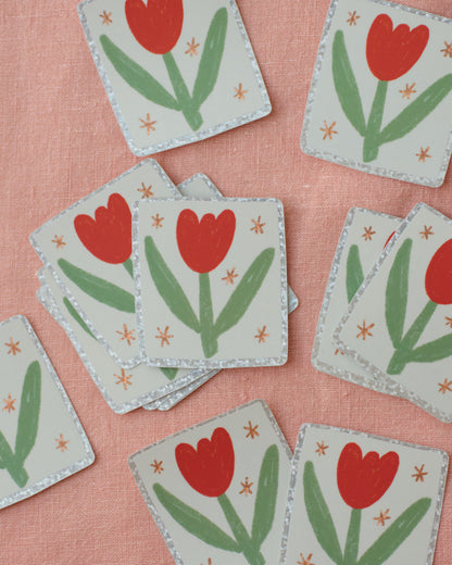 Tulip Holographic Sticker