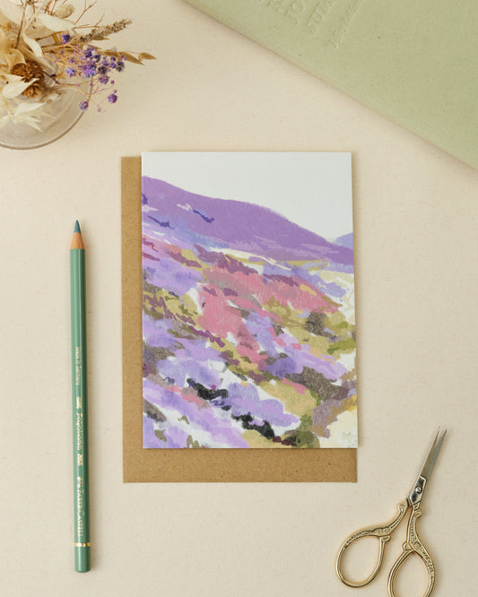 Purple Scottish Hills Card