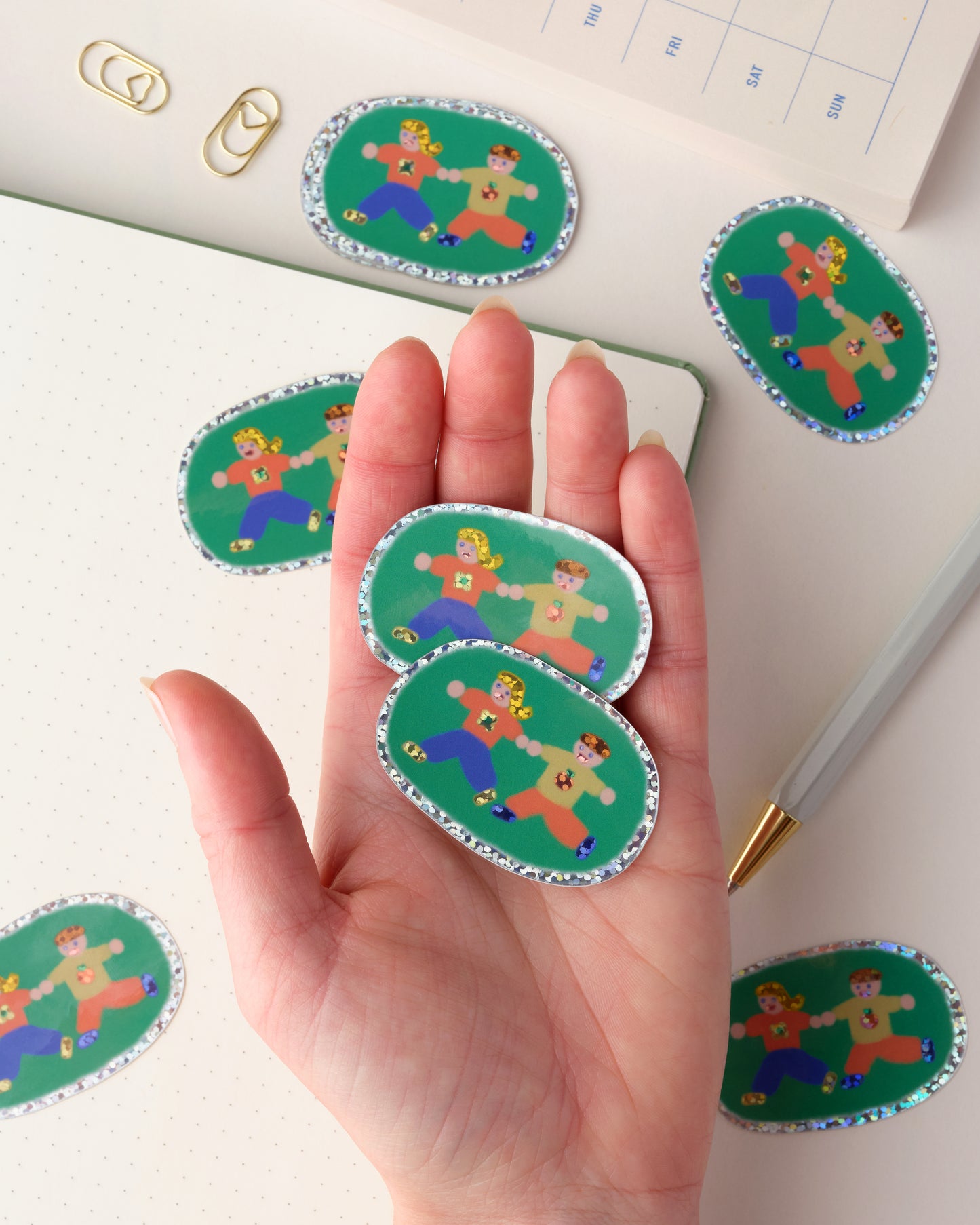 Girl and Boy Holographic Sticker