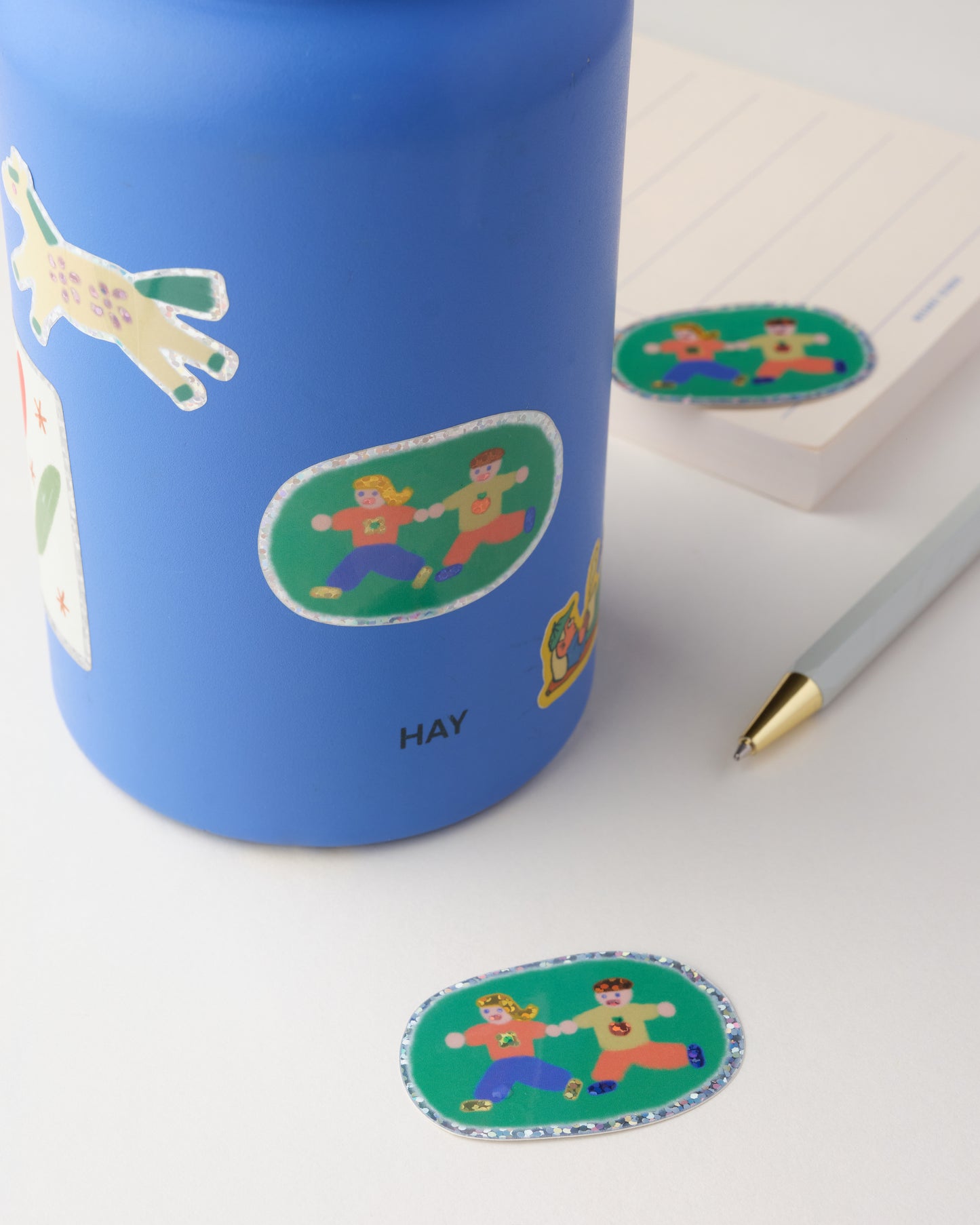 Girl and Boy Holographic Sticker