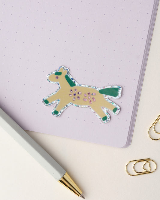 Prancing Pony Holographic Sticker