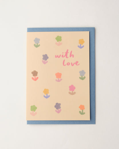 With Love Floral Greetings Card