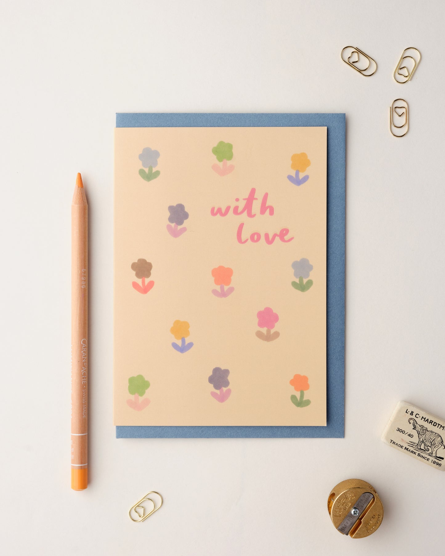 With Love Floral Greetings Card