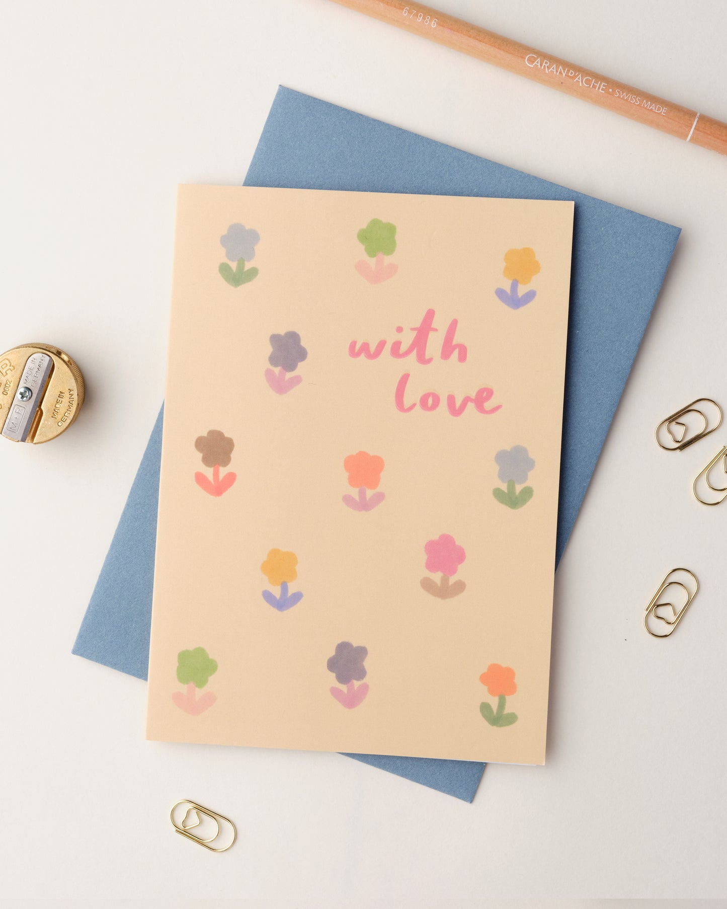 With Love Floral Greetings Card