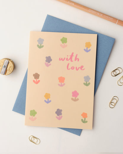 With Love Floral Greetings Card