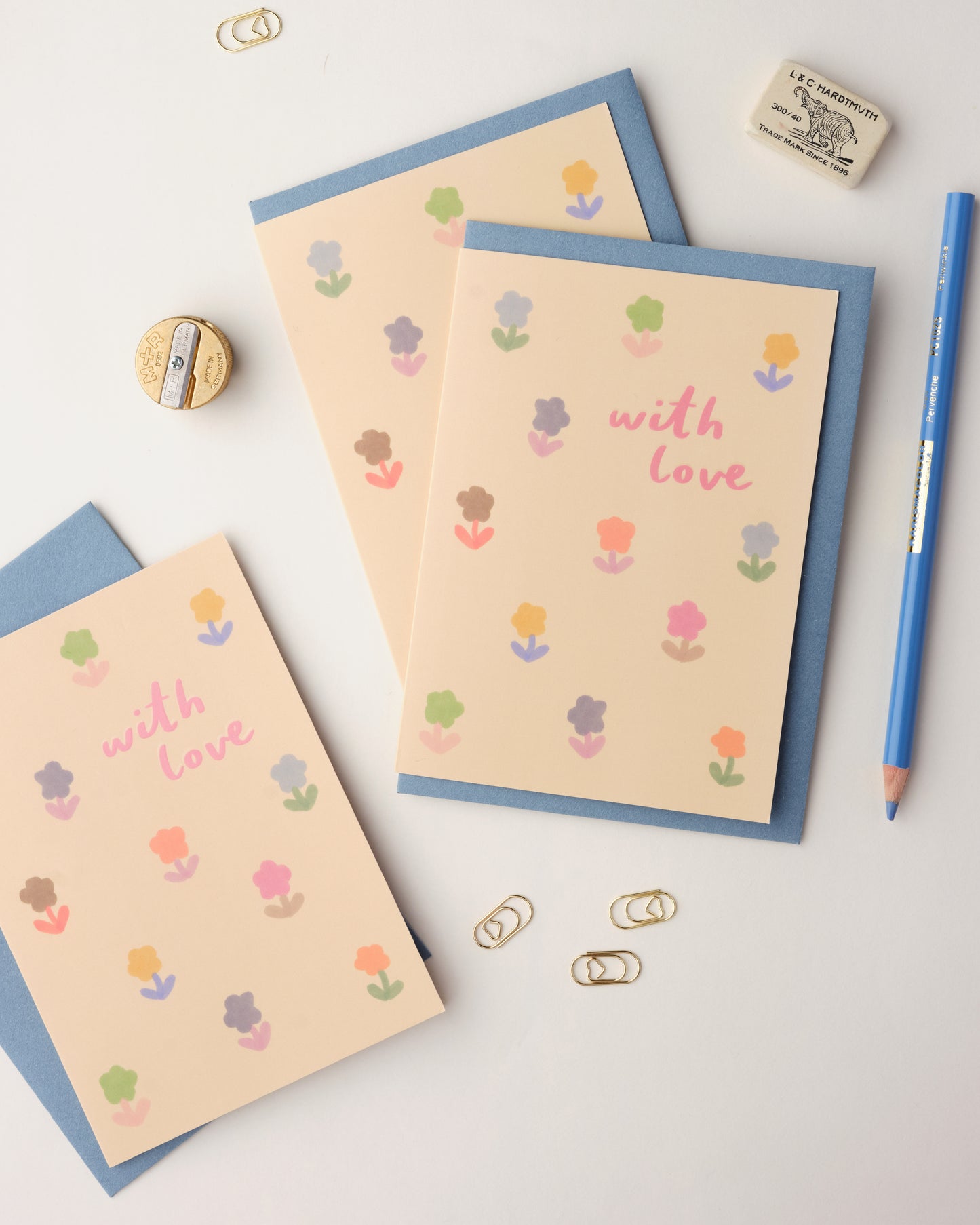 With Love Floral Greetings Card