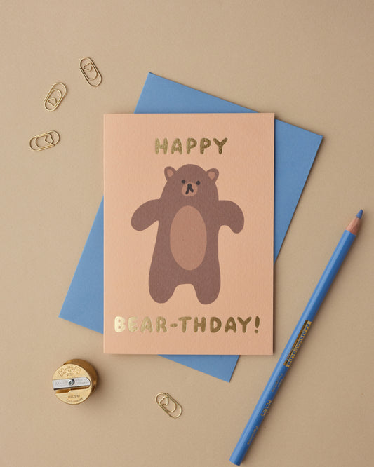 Happy Bear-thday Greetings Card