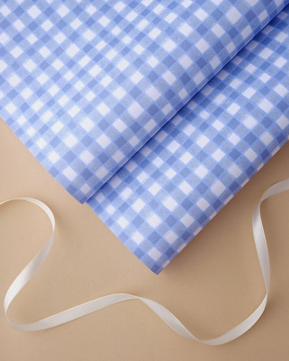 Blue Gingham Wrapping Paper