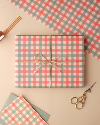 Christmas Gingham Wrapping Paper