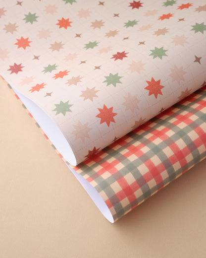 Patchwork Stars Wrapping Paper