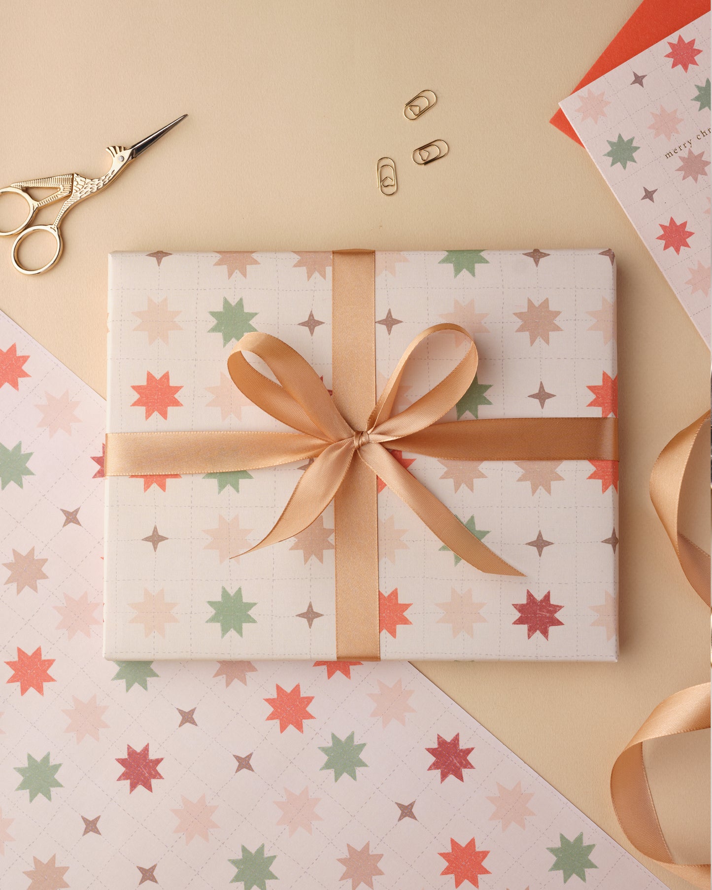 Patchwork Stars Wrapping Paper