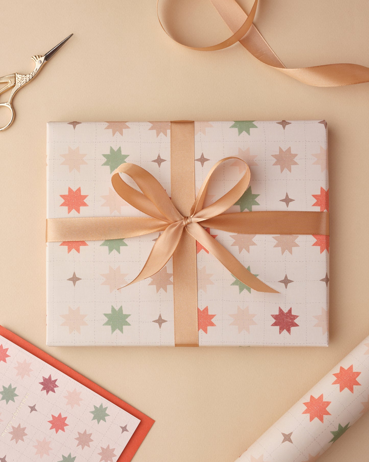 Patchwork Stars Wrapping Paper