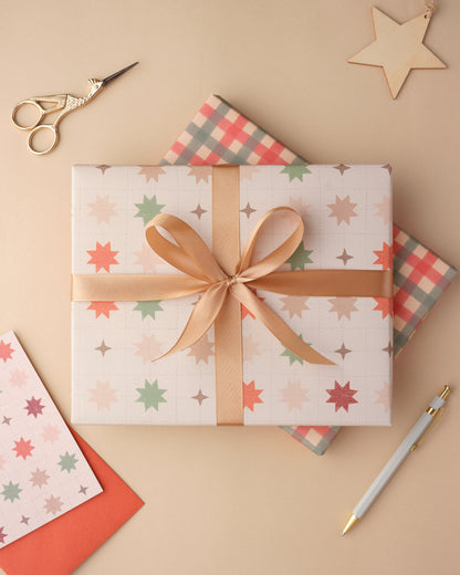 Patchwork Stars Wrapping Paper