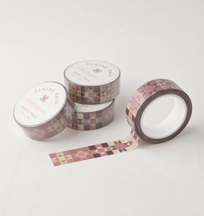 Patchwork Star Washi Tape - Pink