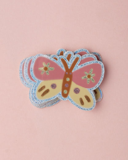 Pink Butterfly Holographic Sticker