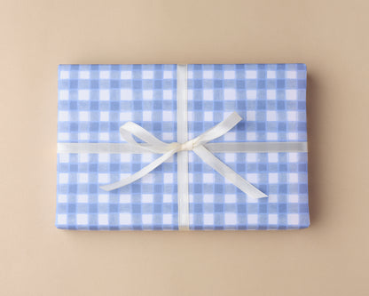 Blue Gingham Wrapping Paper