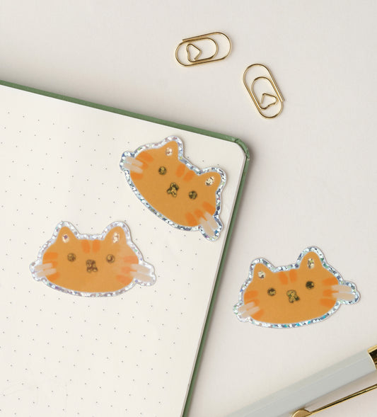 Ginger Cat Holographic Sticker