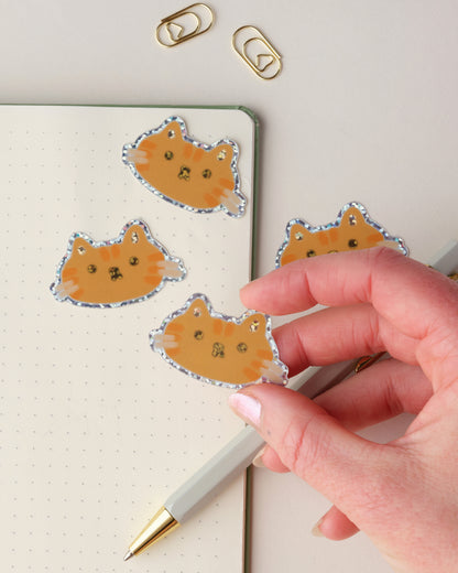 Ginger Cat Holographic Sticker