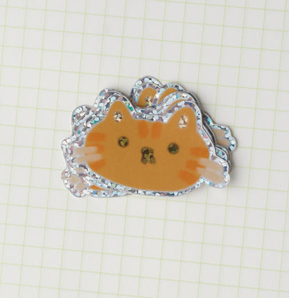 Ginger Cat Holographic Sticker