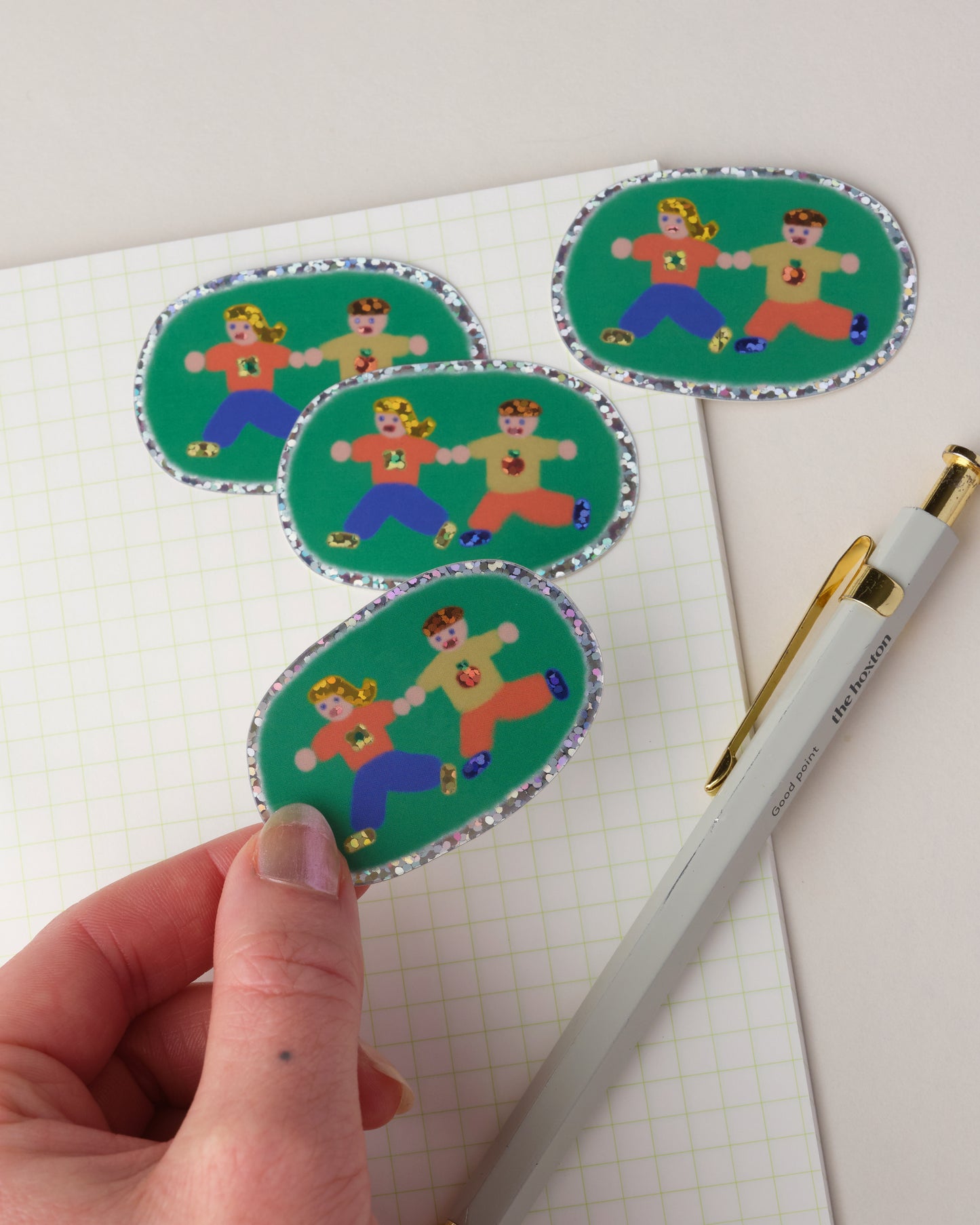 Girl and Boy Holographic Sticker