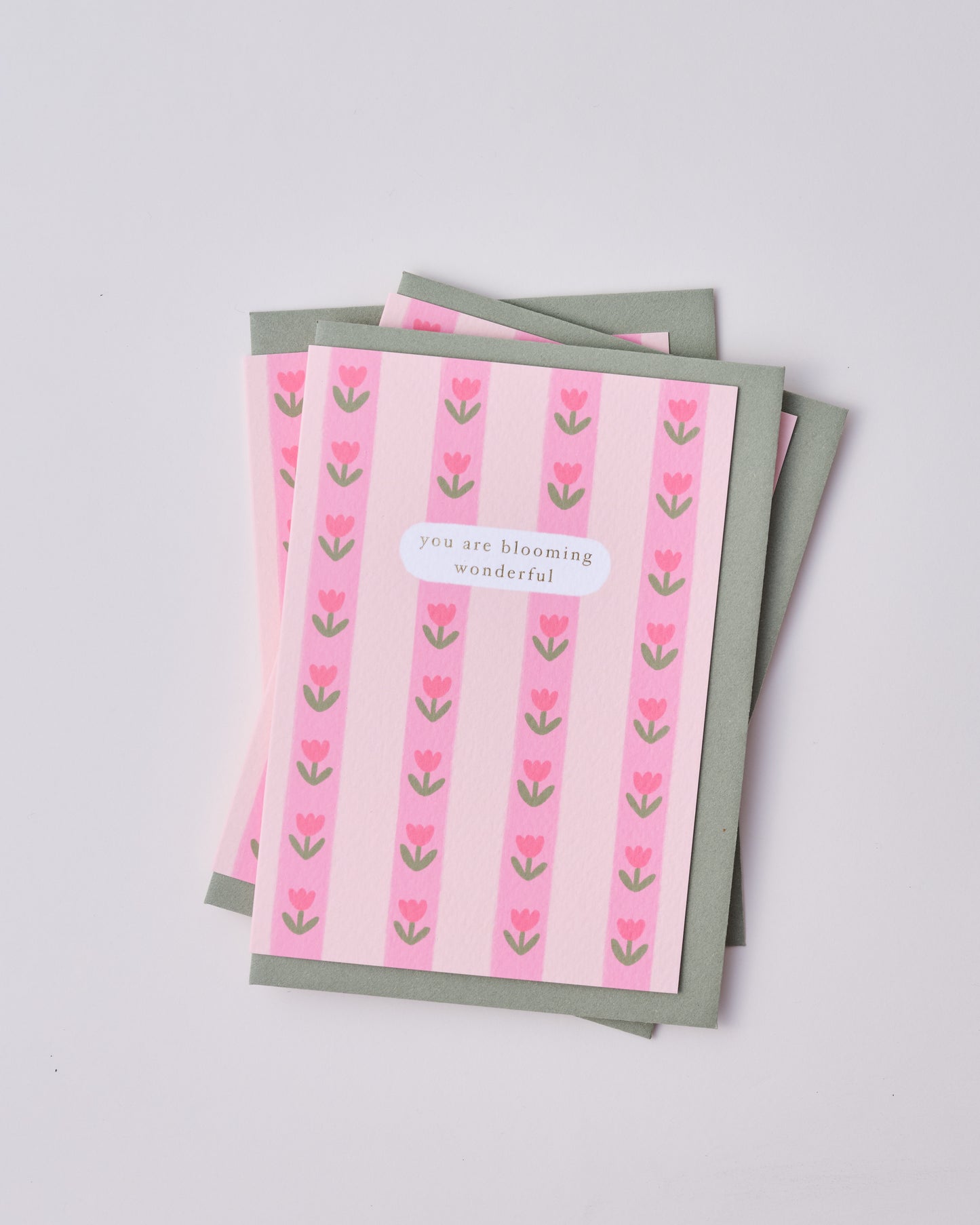 Blooming Wonderful Tulips Greetings Card