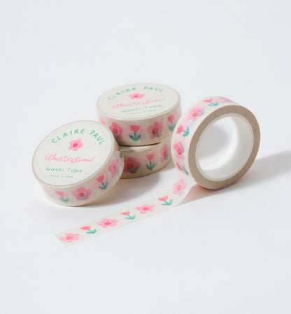 Tulip and Daisies Washi Tape
