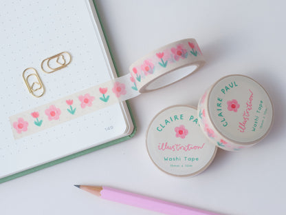 Tulip and Daisies Washi Tape