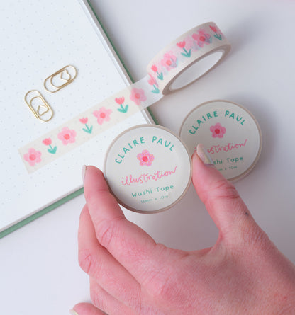 Tulip and Daisies Washi Tape
