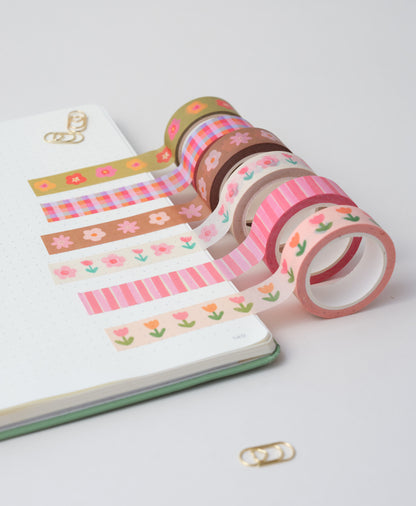 Tulip and Daisies Washi Tape