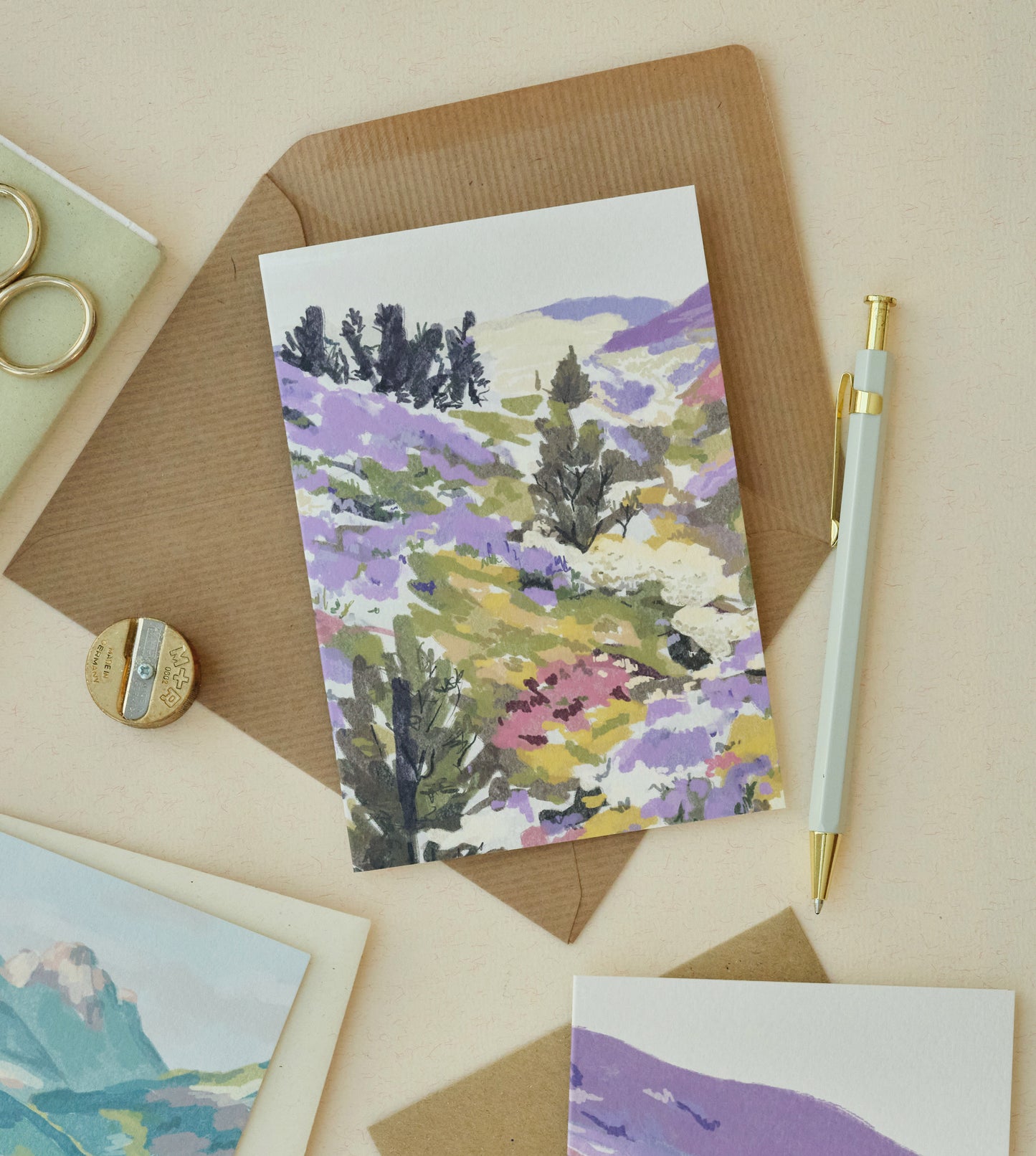 Heather Hills Illustrated Greetings Card