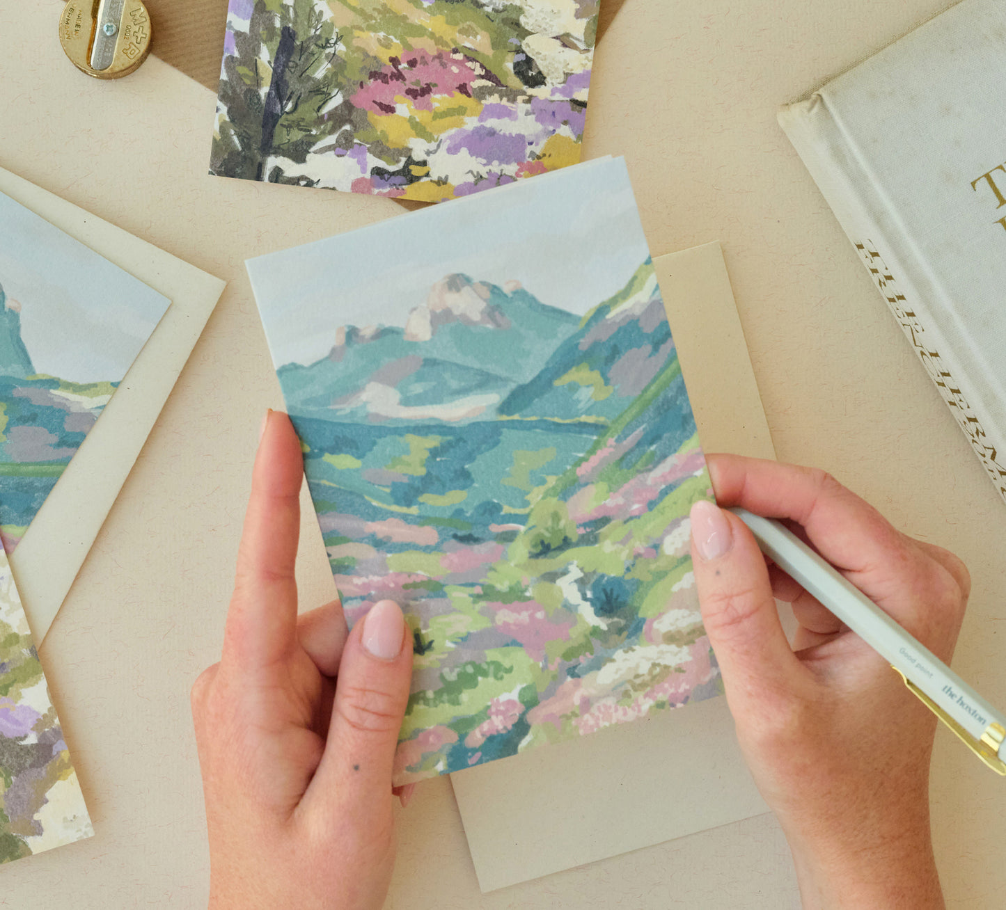 Pastel Mountains Greetings Card