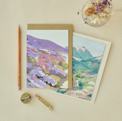 Purple Scottish Hills Card