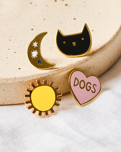 Black Cat Enamel Pin Badge