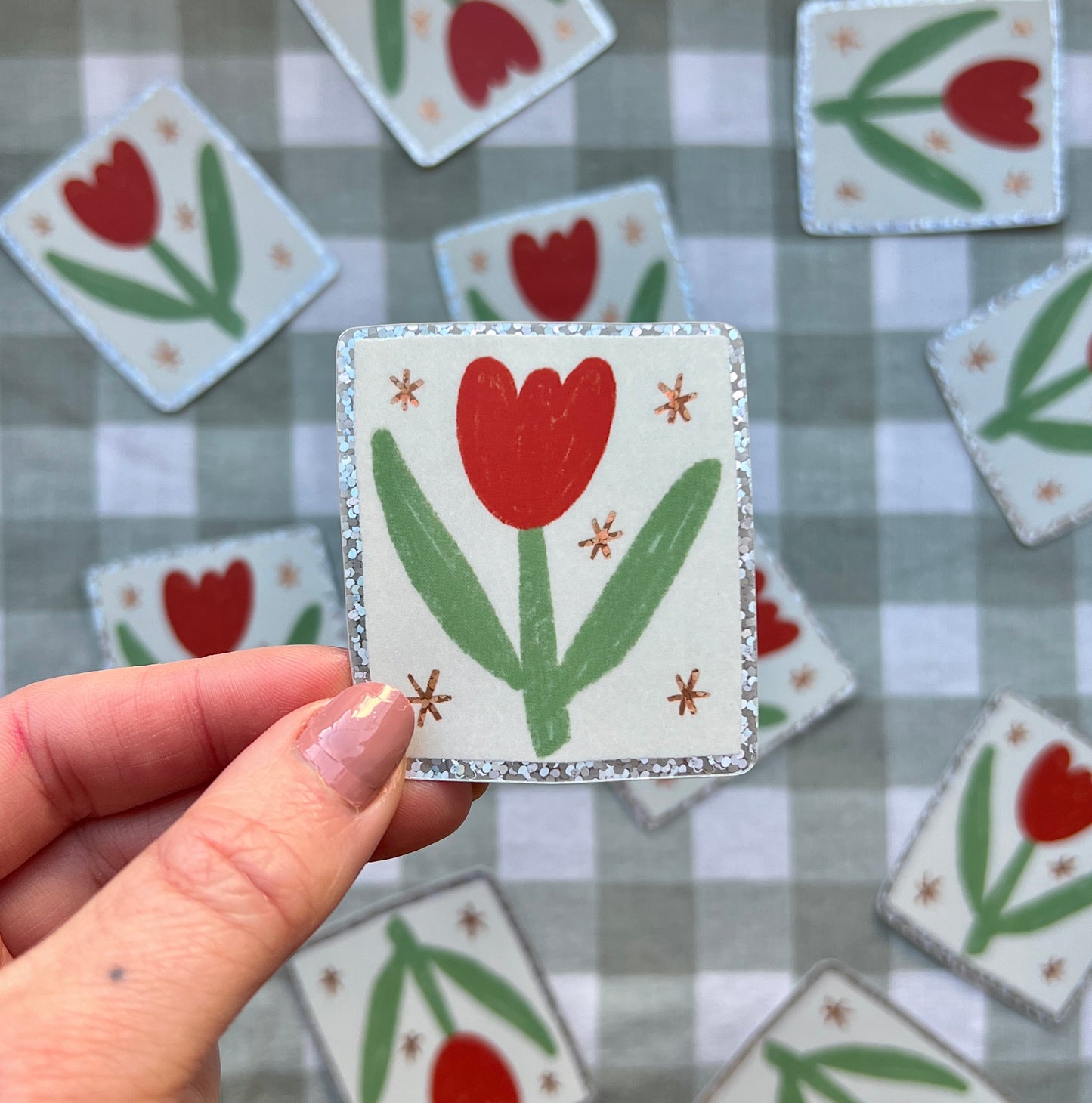 Tulip Holographic Sticker