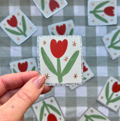 Tulip Holographic Sticker